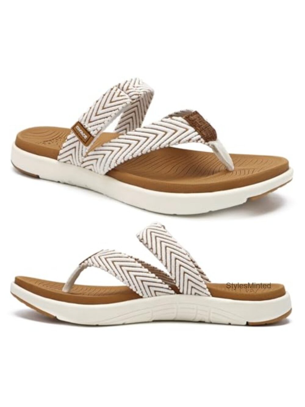 Women's Orthotic Flip Flops Lightweight Yoga Mat Cushion Arch Support Sandals
